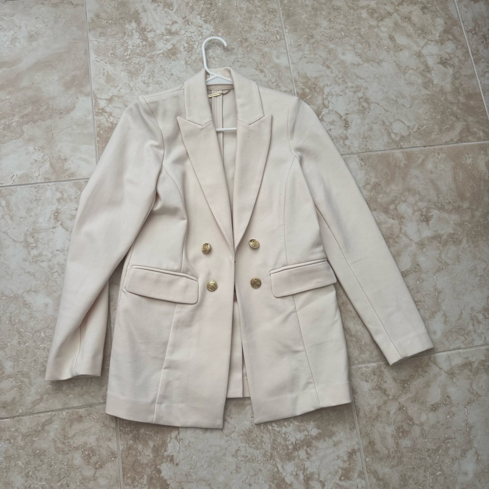 Chico’s Cream Blazer with Gold Buttons